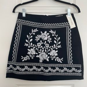 Rose Embroidered Skirt